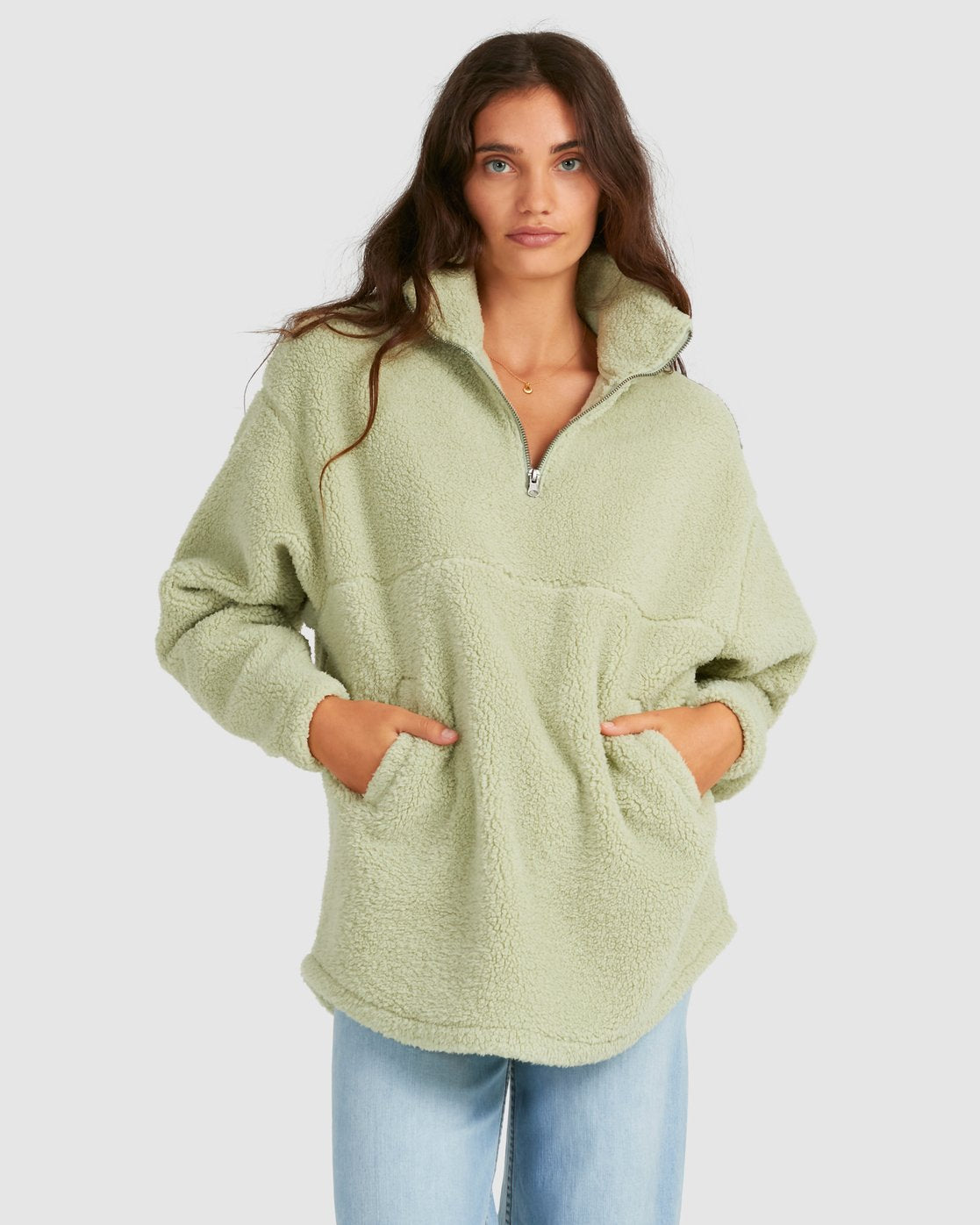 Billabong Keep Up Half Zip Crew Reseda
