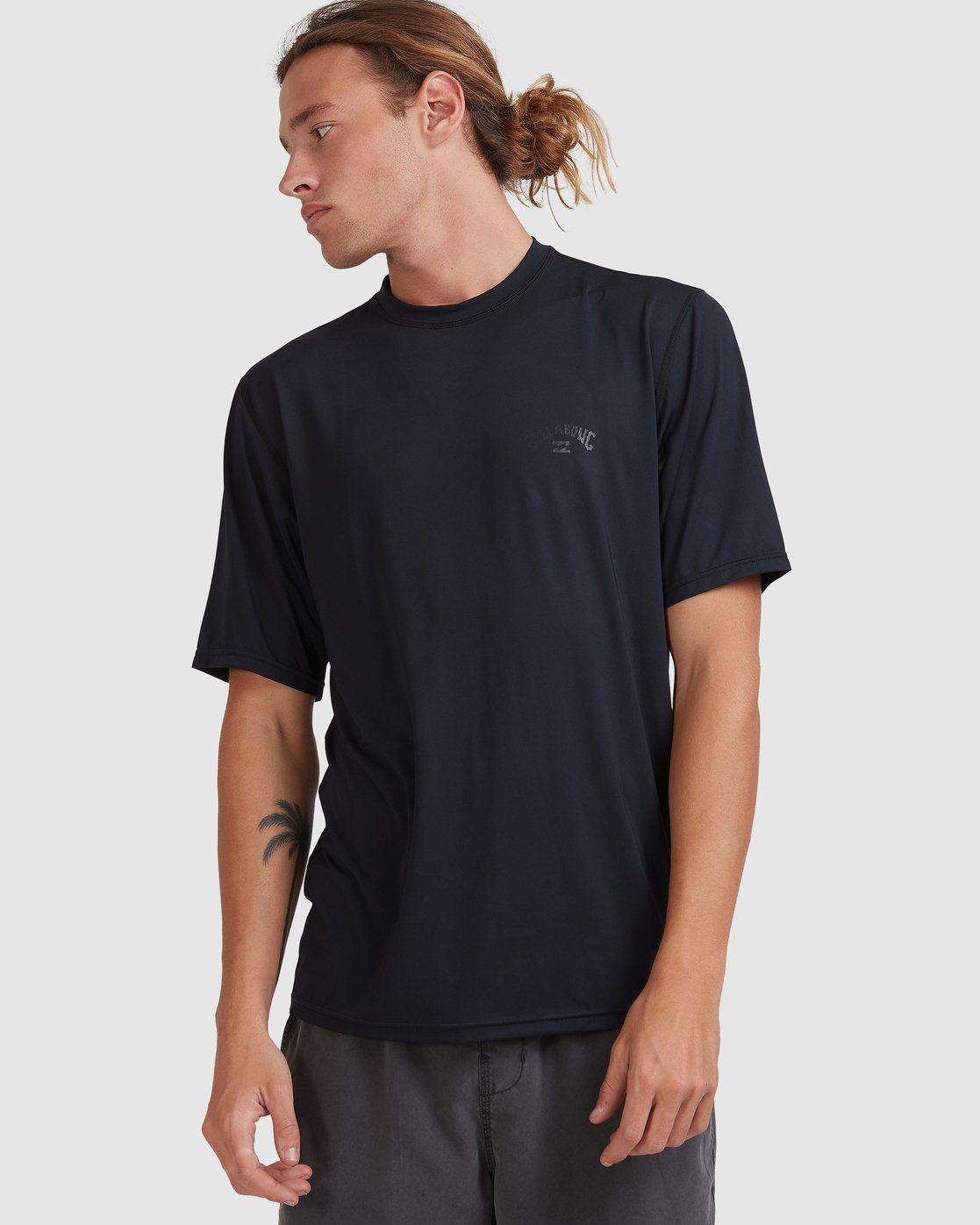 Billabong Single Arch Loose Fit Short Sleeve Rash Vest STEALTH