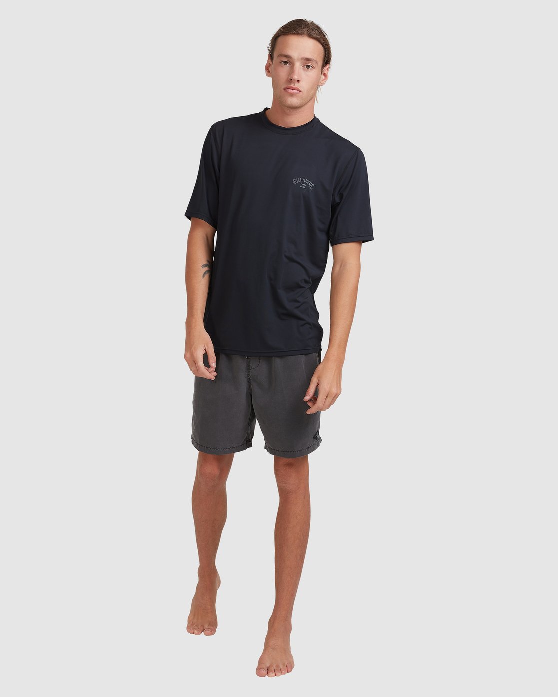 Billabong Single Arch Loose Fit Short Sleeve Rash Vest STEALTH
