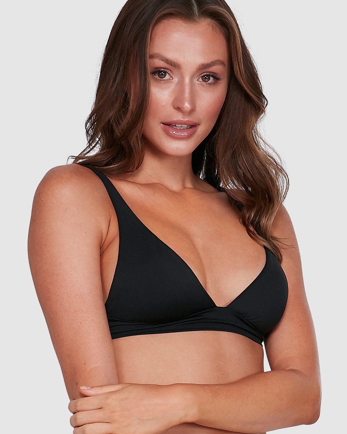 Billabong Sol Searcher Elongated Tri Bikini Top Black