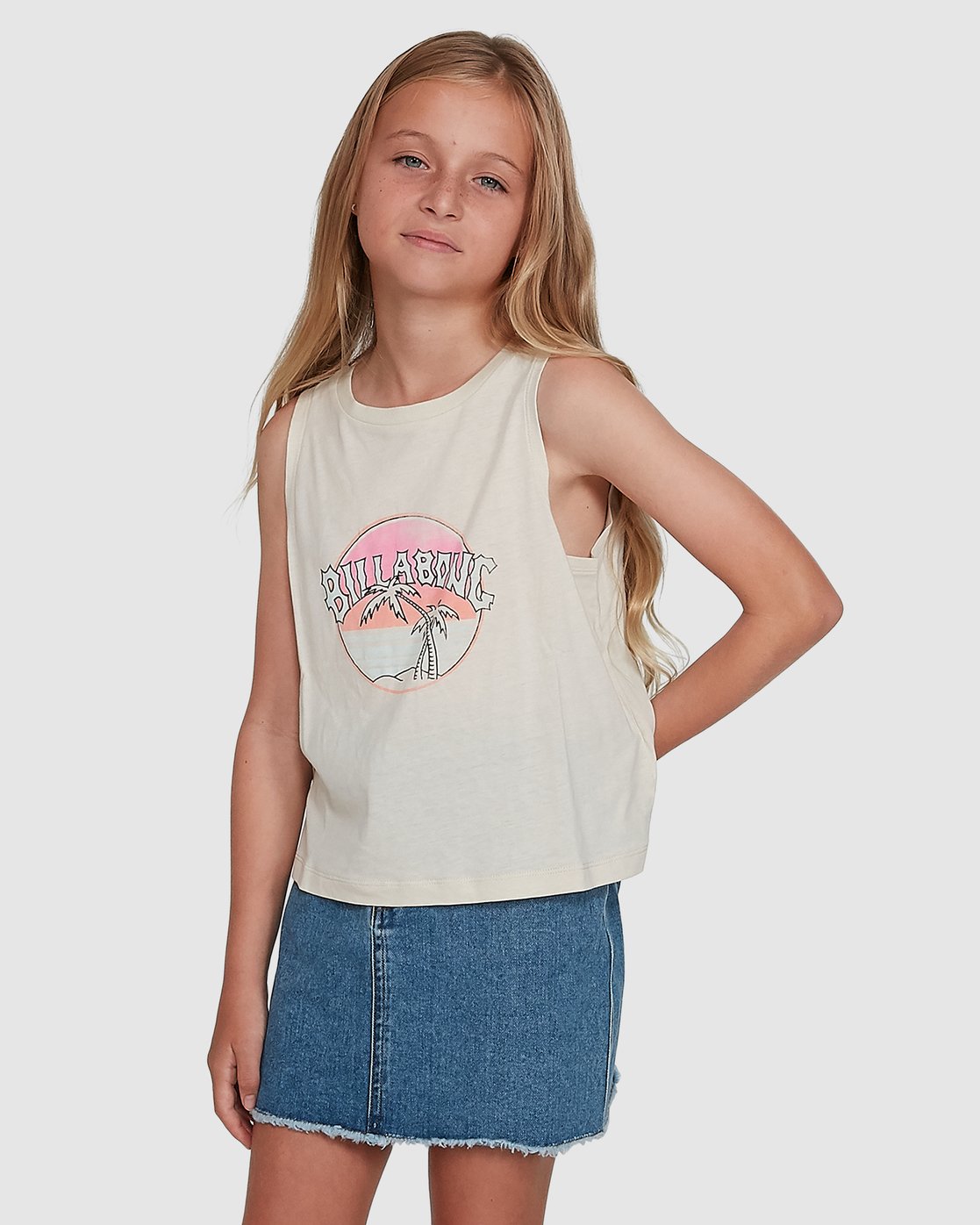 Billabong Sun Faded Tank White cap