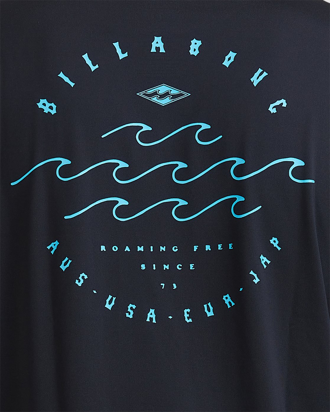 Billabong Wavey Davey Loose Fit Long Sleeve Rash Vest BLACK