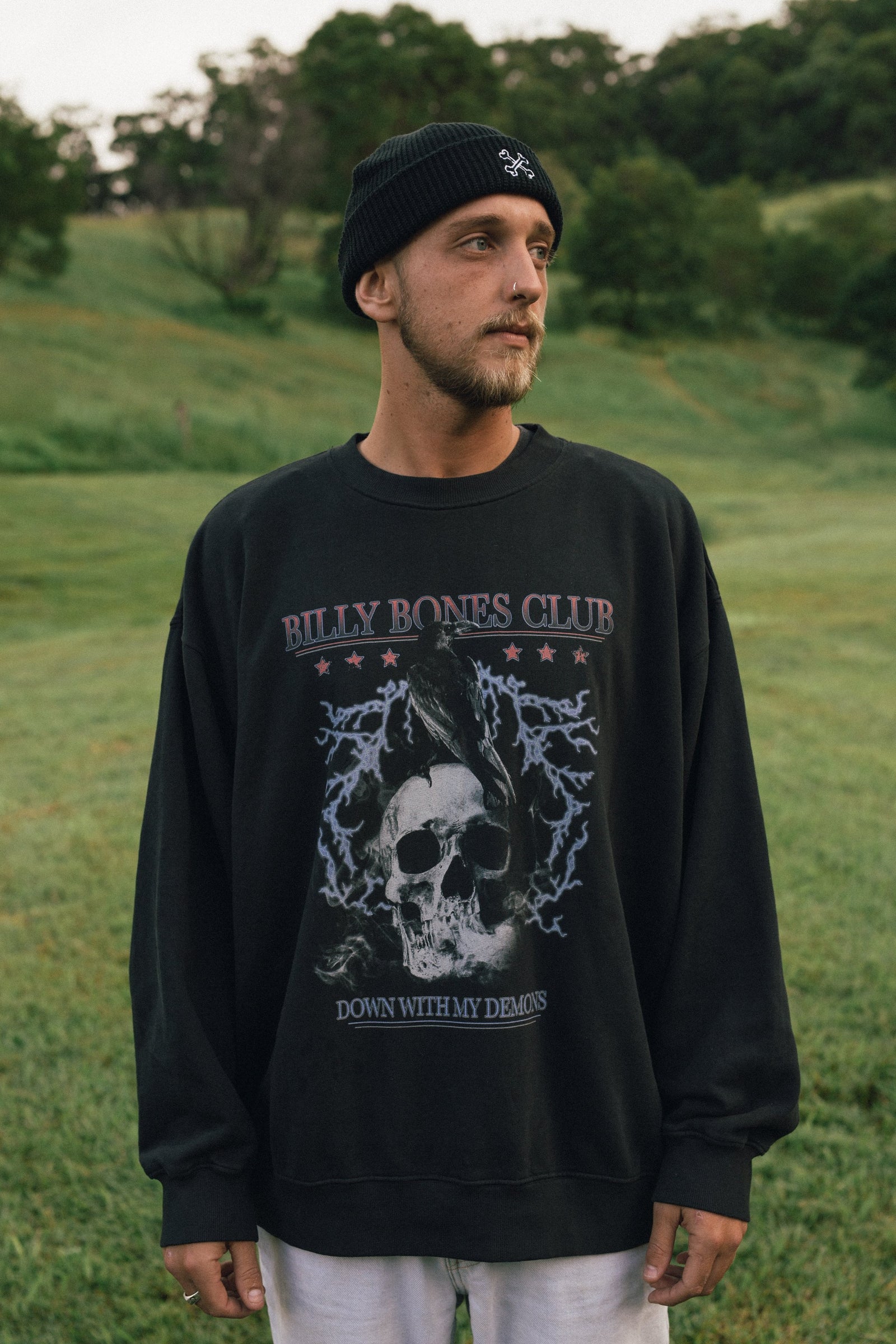 Billy Bones Down With Demons Crew - Vintage Black Vintage black
