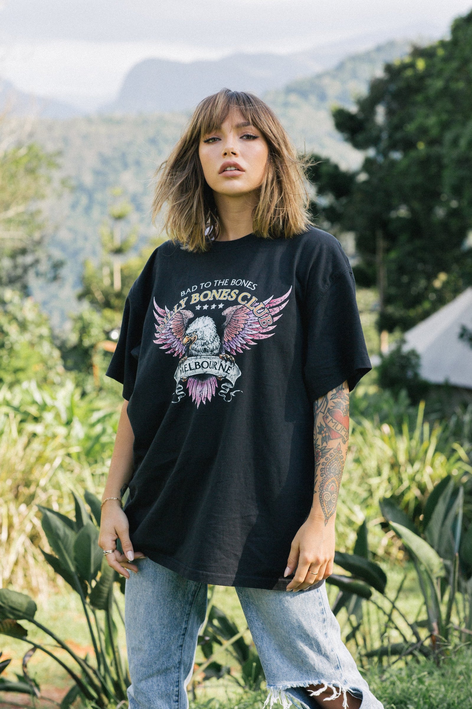 Billy Bones The Purple Eagle Tee - Vintage Black Vintage black