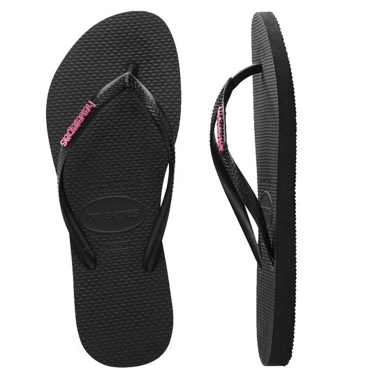 Slim Metal Logo Thongs