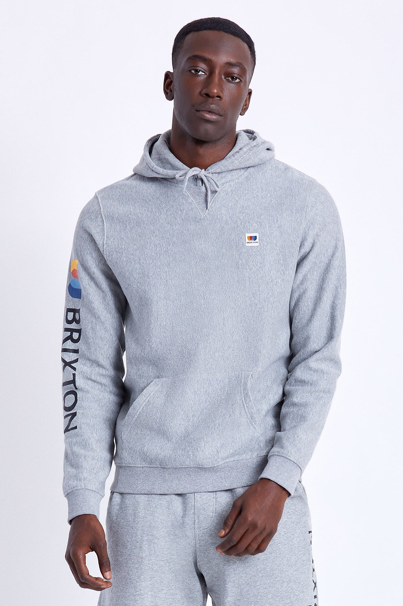 Brixton Stem Crossover Hood Heather grey