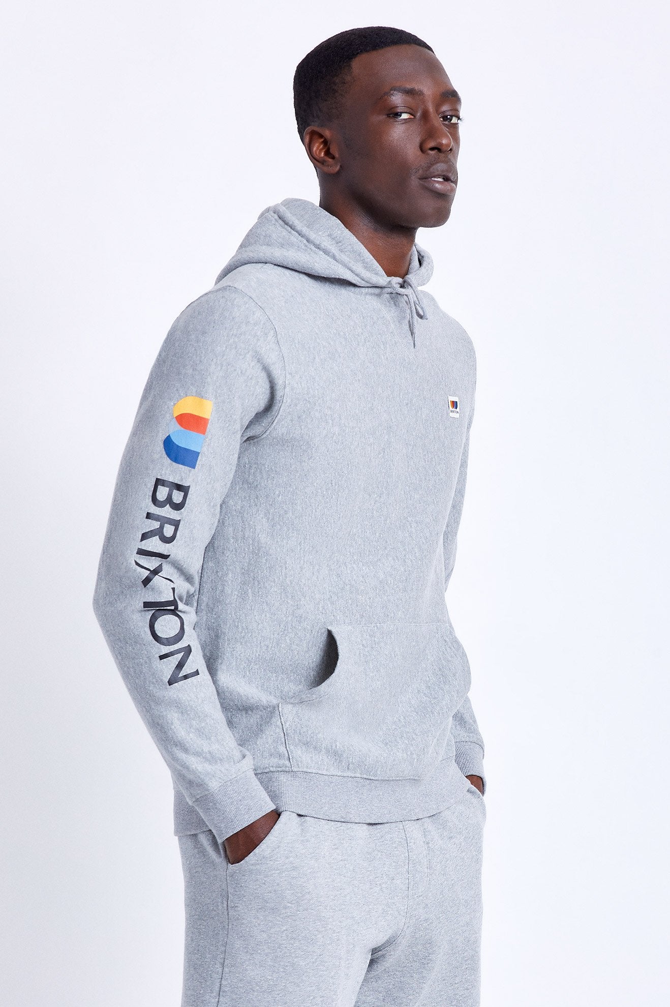 Brixton Stem Crossover Hood Heather grey