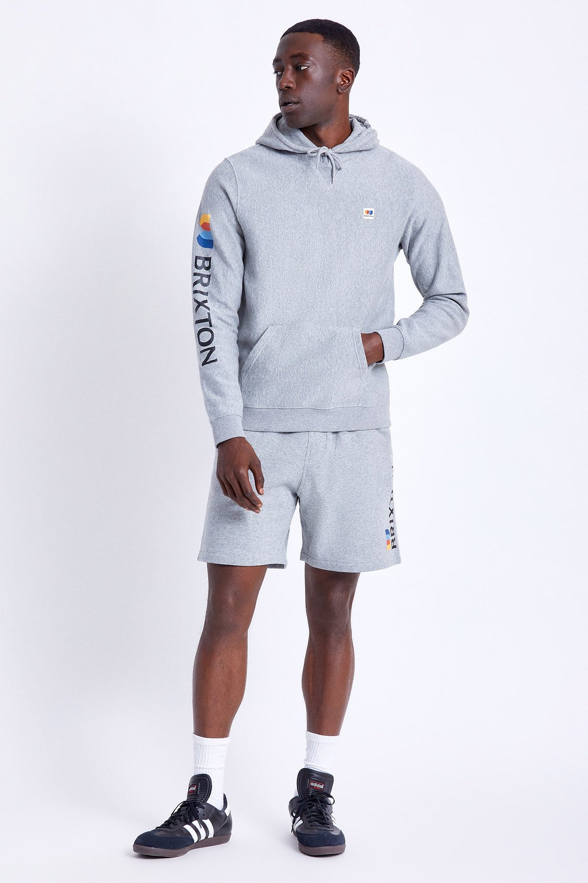 Brixton Stem Crossover Hood Heather grey