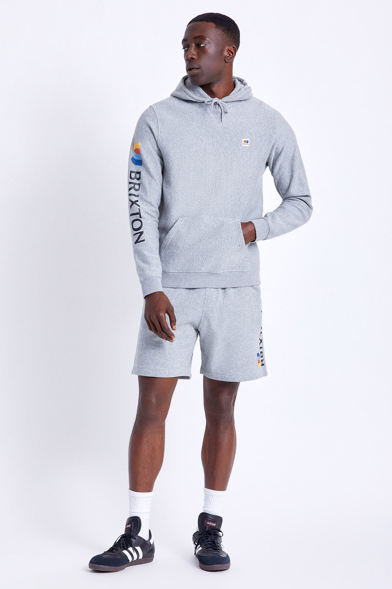 Brixton Stem Crossover Hood Heather grey