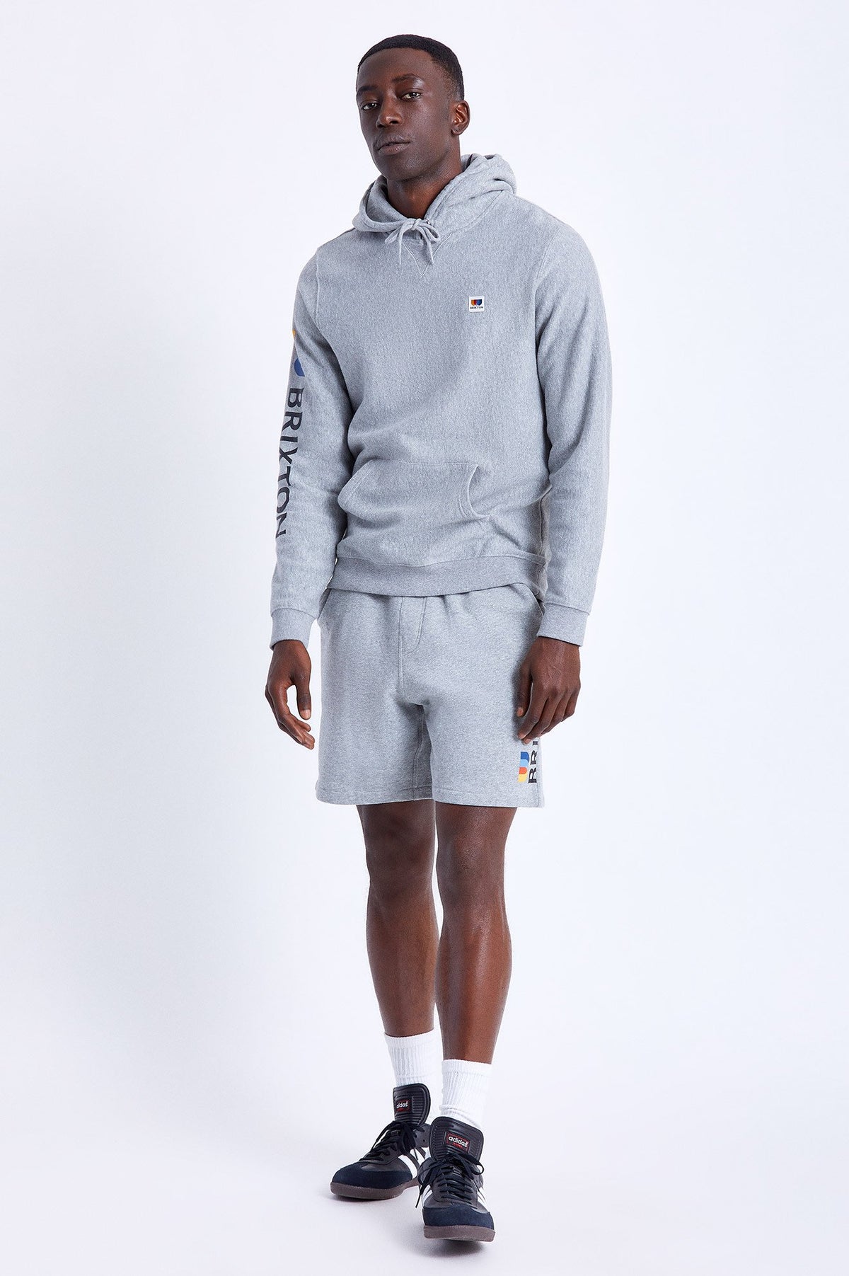 Brixton Stem Fleece Crossover Short Heather grey