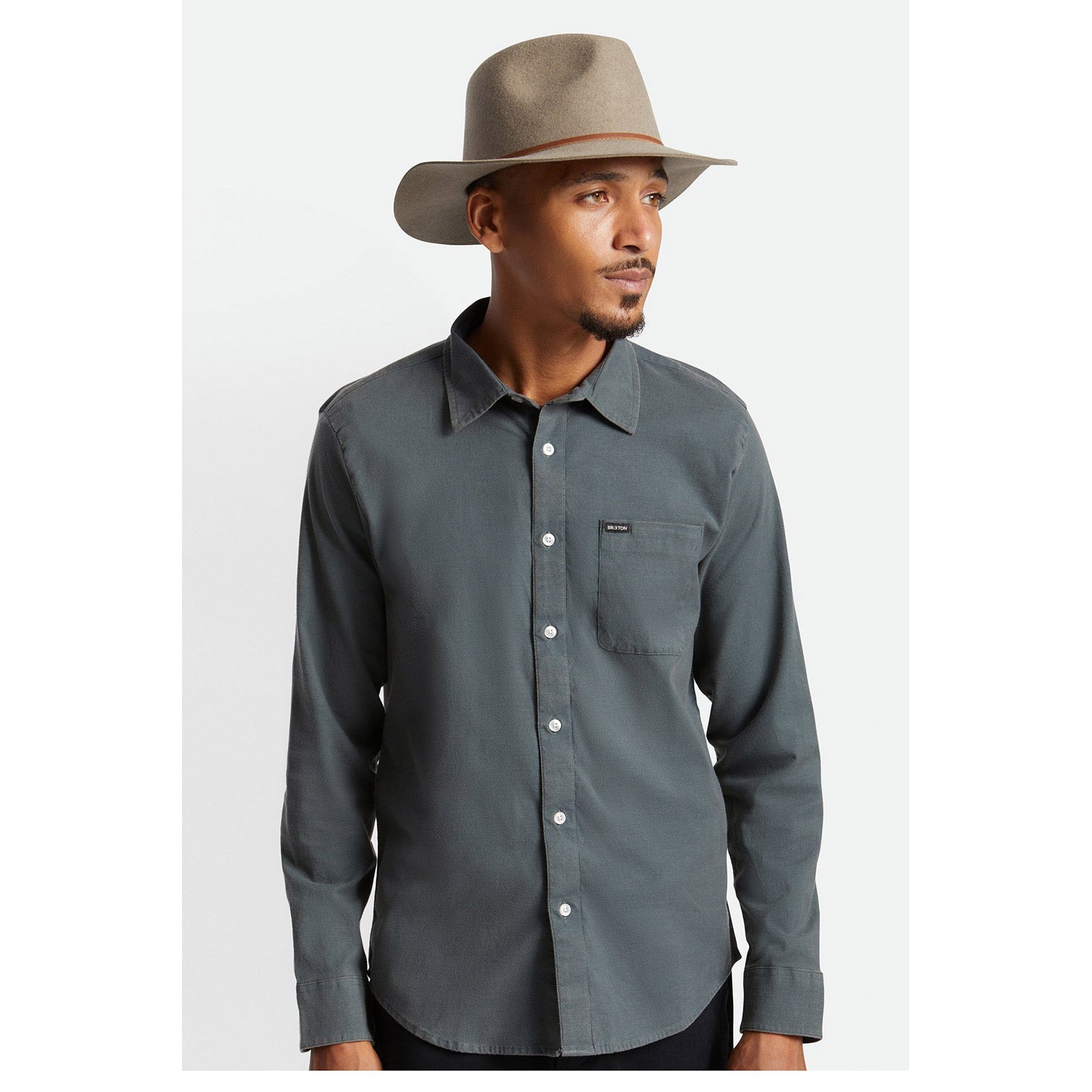 Brixton Wesley Fedora Heather Natural