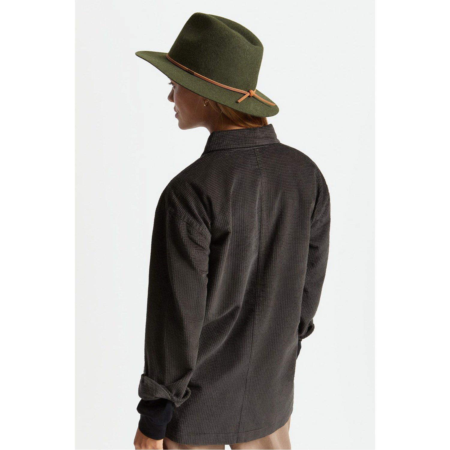 Brixton Wesley Fedora Heather Moss / Brown Mix