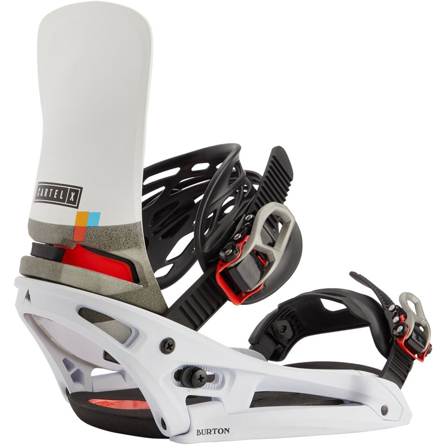 Burton Cartel X EST Snowboard Binding 2021 White / Black / Multi