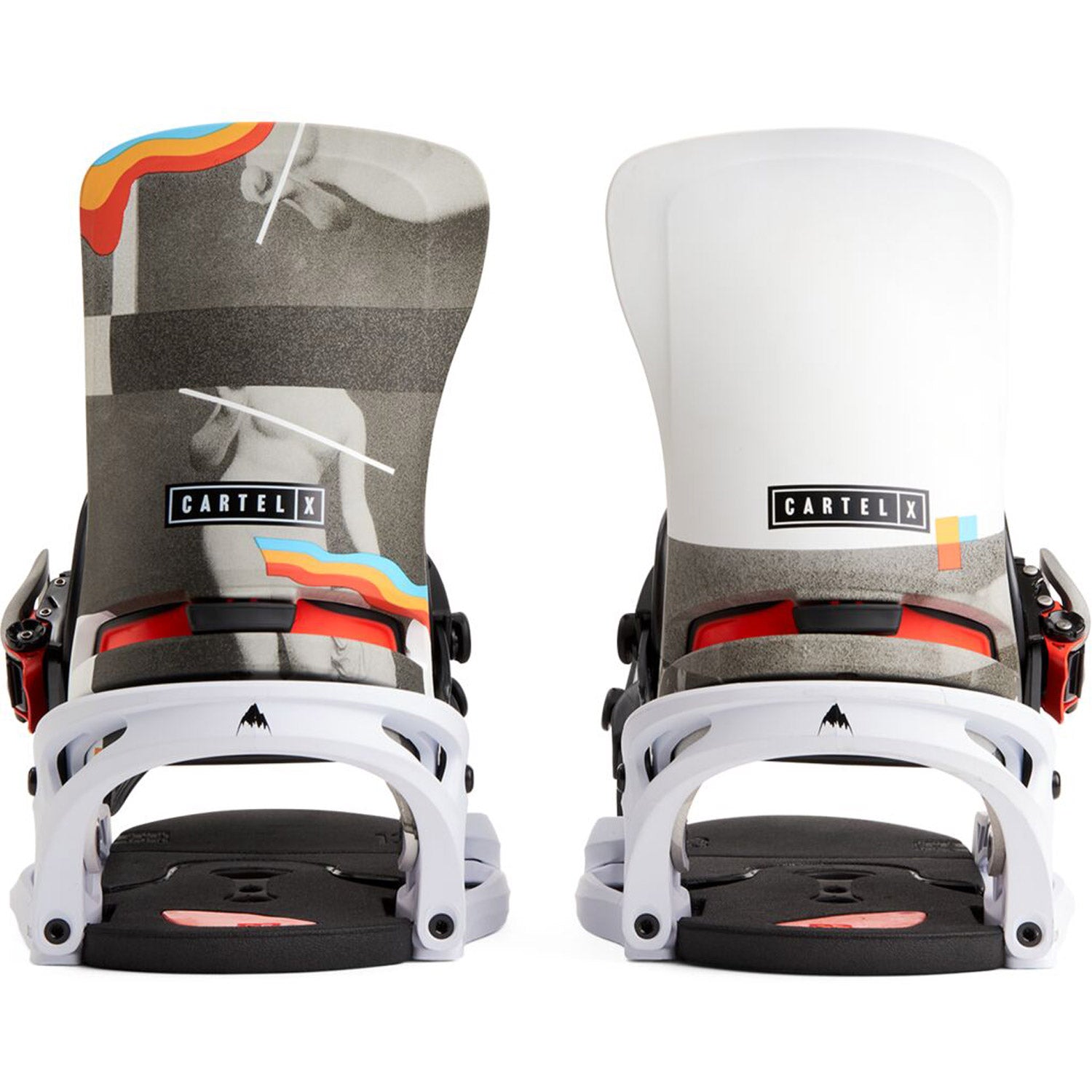 Burton Cartel X EST Snowboard Binding 2021 White / Black / Multi