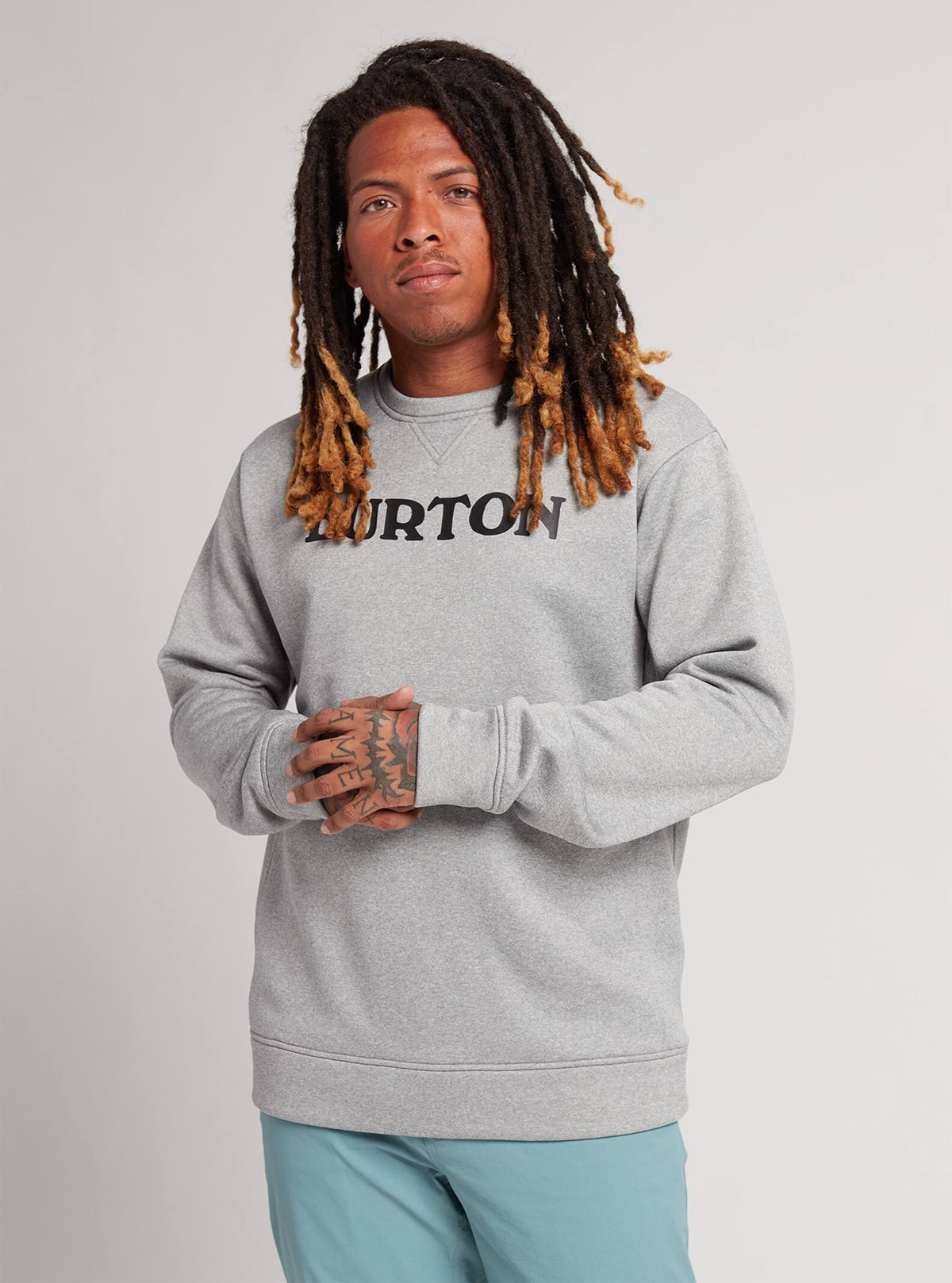 Burton Men's Burton Oak Pullover Crew Gray Heather
