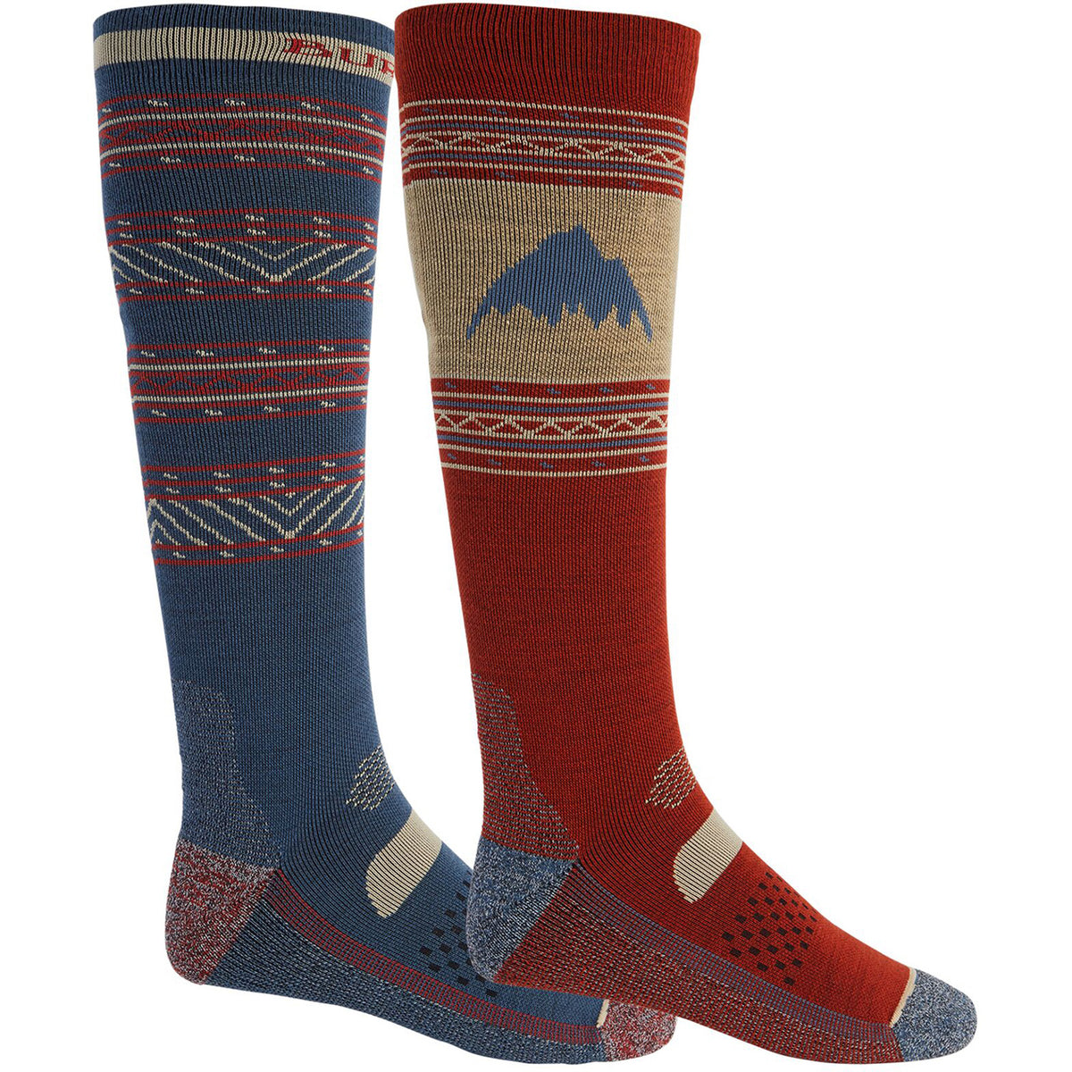 Burton Performance Lightweight Mens Snowboard Sock 2-Pack 2021 Dark Slate /  Tandori
