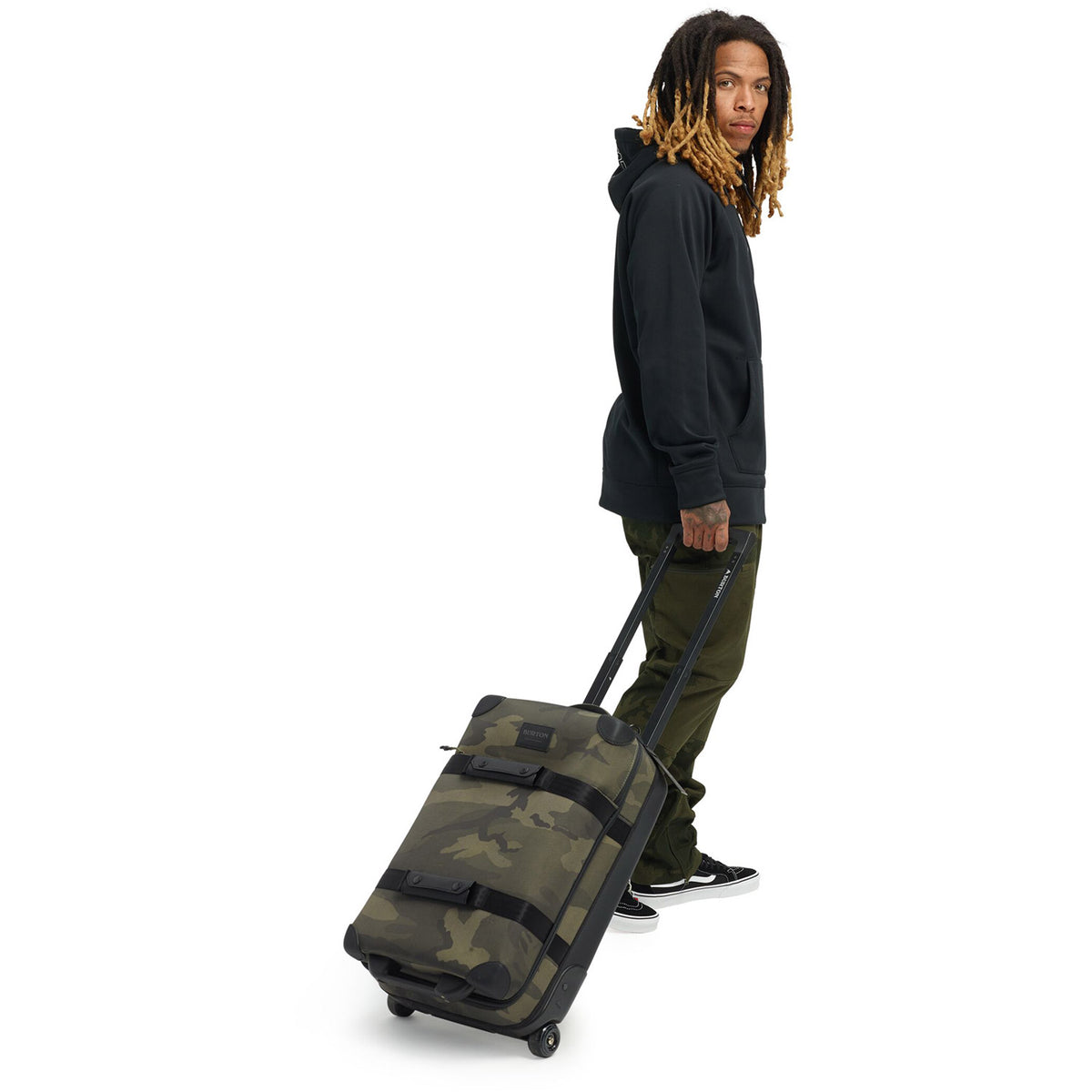 Burton Wheelie Flight Deck 38L Travel Bag 2020 Worn Camo Ballistic Print 2