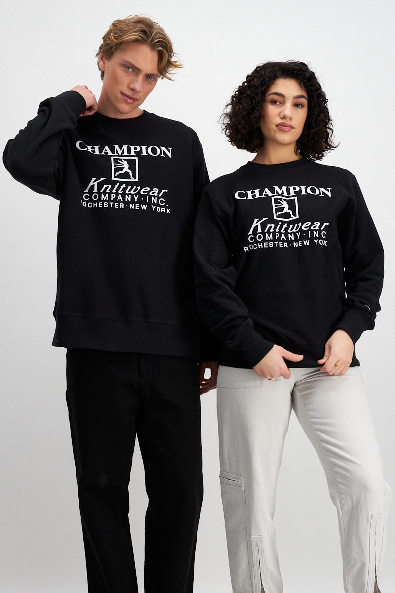 Champion Re:Bound French Terry Archive Crew Black