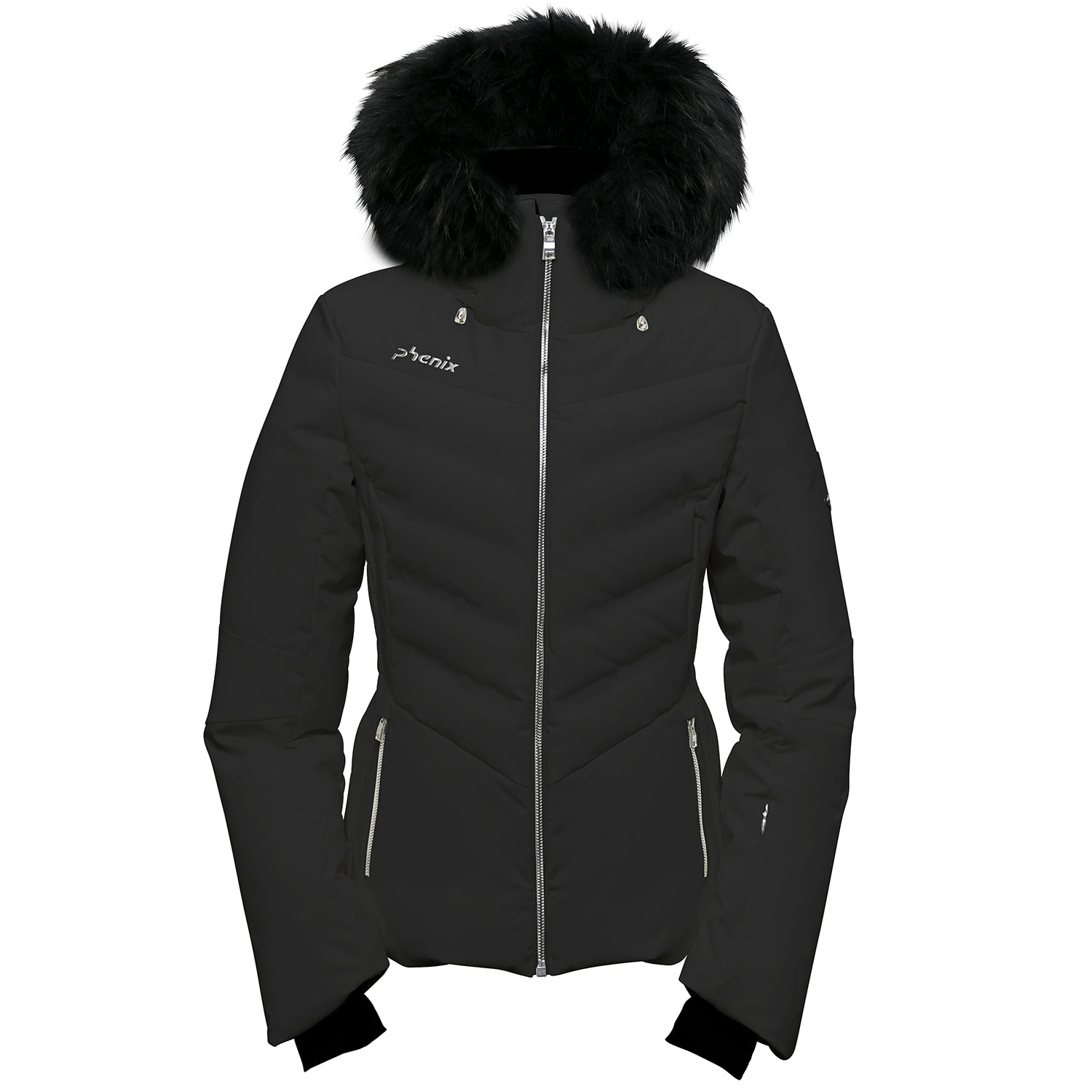 Phenix Chloe Hybrid Fur Ski Jacket 2019 Black