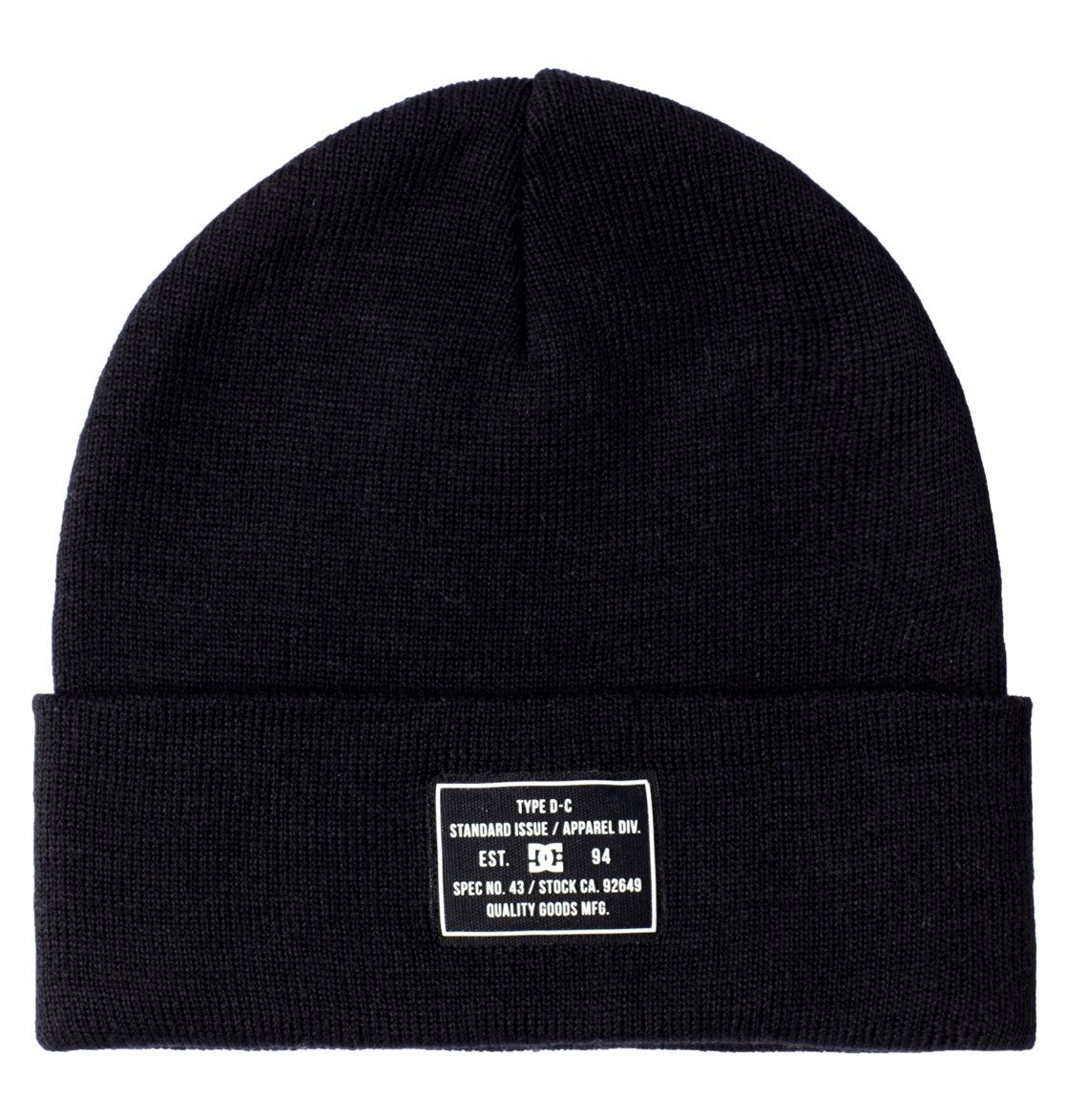 Dc (Ug Manufacturing) Men's Label Beanie Black