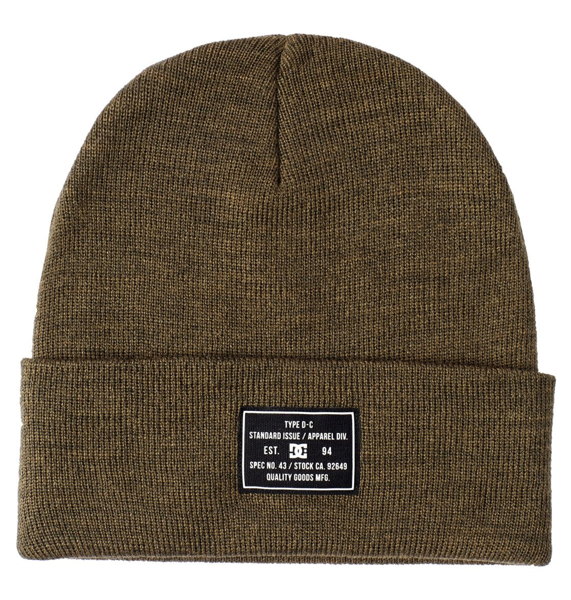 Dc (Ug Manufacturing) Men's Label Beanie Olive night