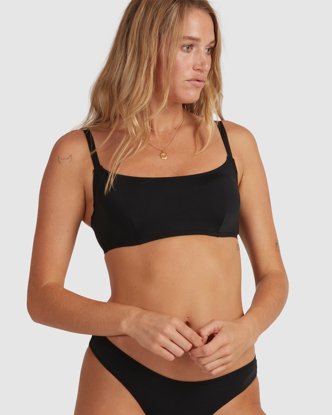 Billabong Sol Searcher Mia D/DD Bralette Bikini Top Black
