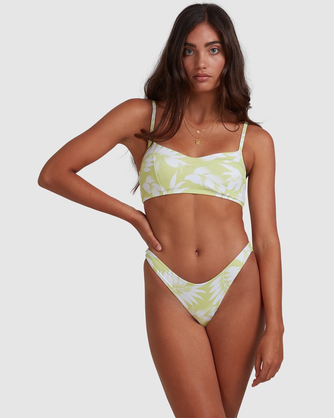 Billabong Sundrenched Vintage D/DD Bralette Bikini Top Lime