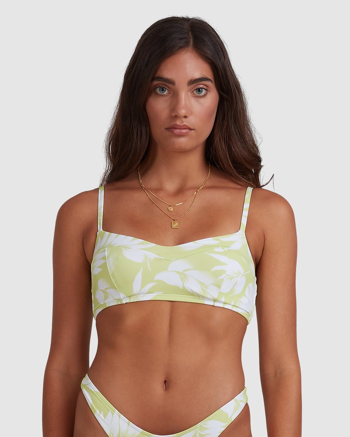 Billabong Sundrenched Vintage D/DD Bralette Bikini Top Lime