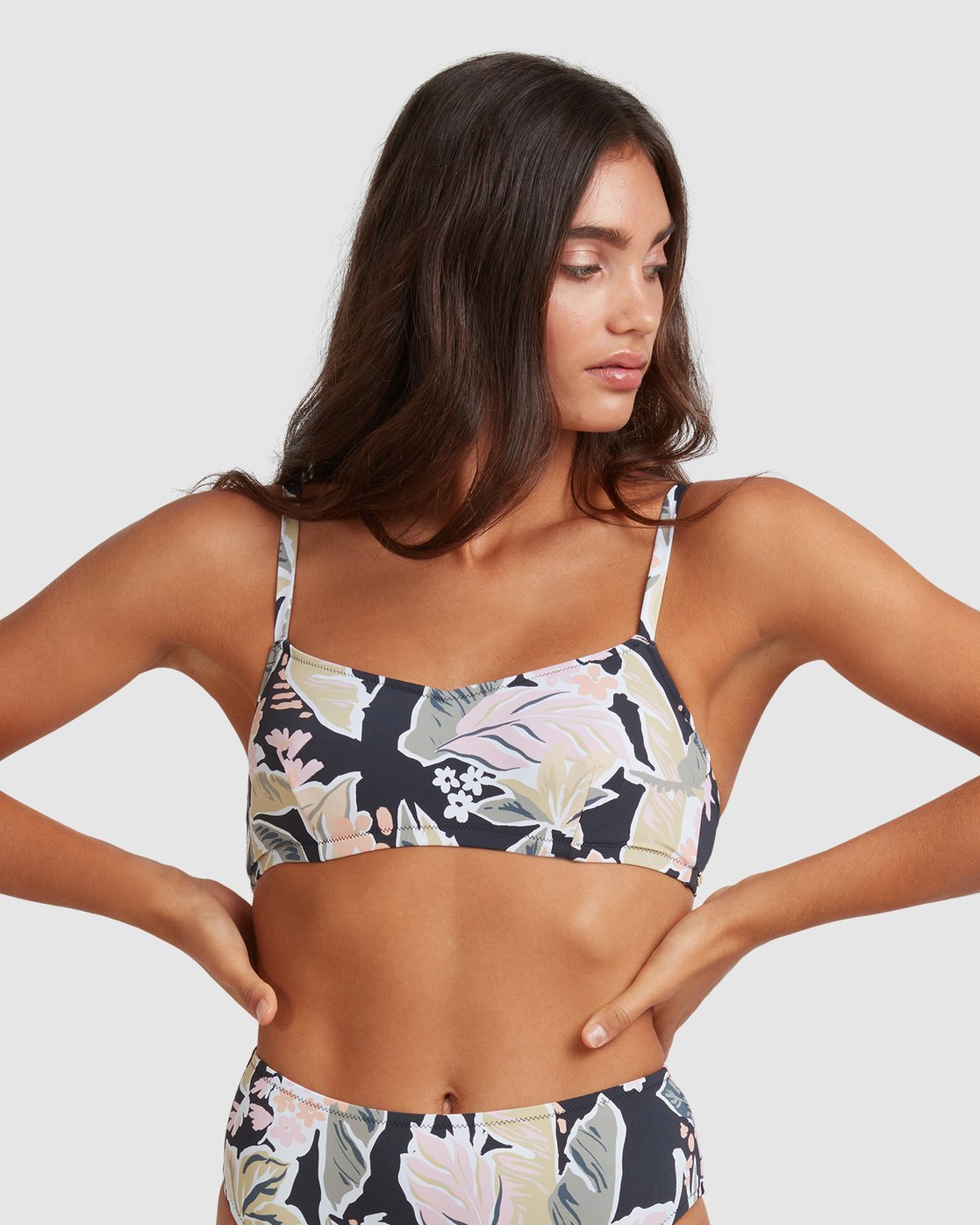 Billabong Sunset Lila D/DD Bralette Bikini Top Off Black