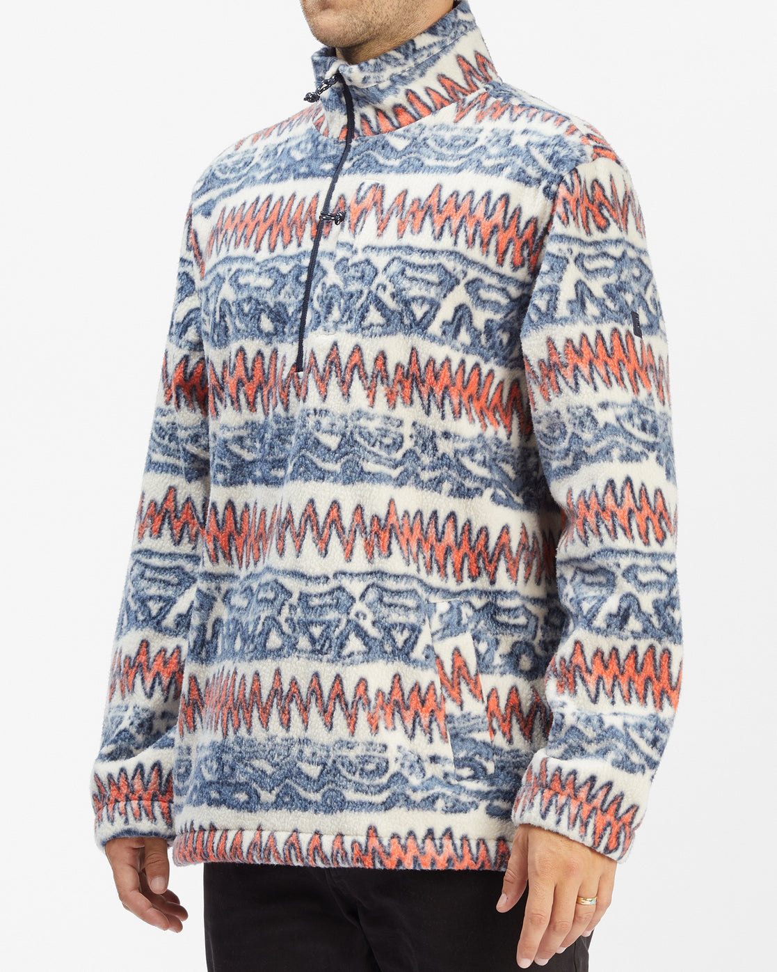 Billabong A/Div Boundary Half-Zip Mock Neck Pullover DUSTY BLUE