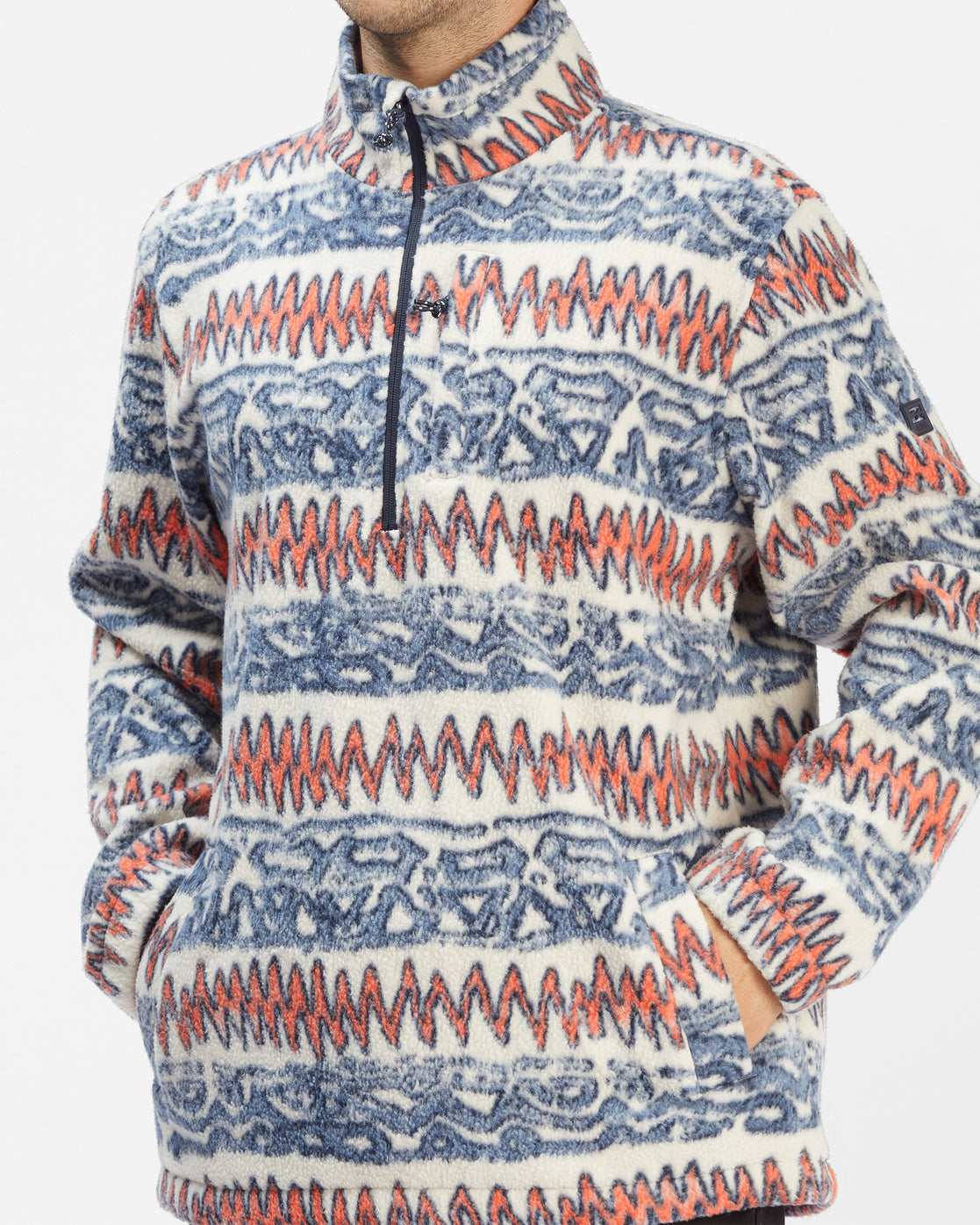 Billabong A/Div Boundary Half-Zip Mock Neck Pullover DUSTY BLUE