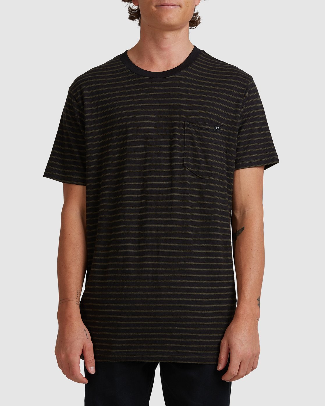 Billabong A/DIV El Dorado Hemp Stripe Crew T-Shirt Black