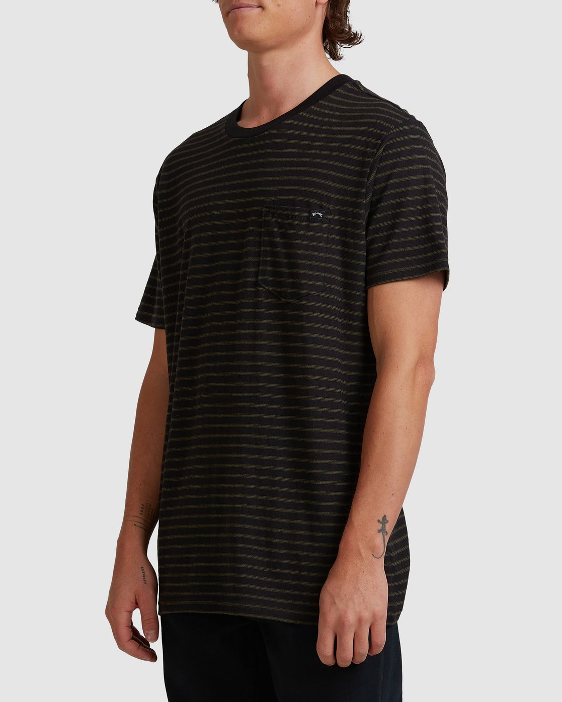Billabong A/DIV El Dorado Hemp Stripe Crew T-Shirt Black