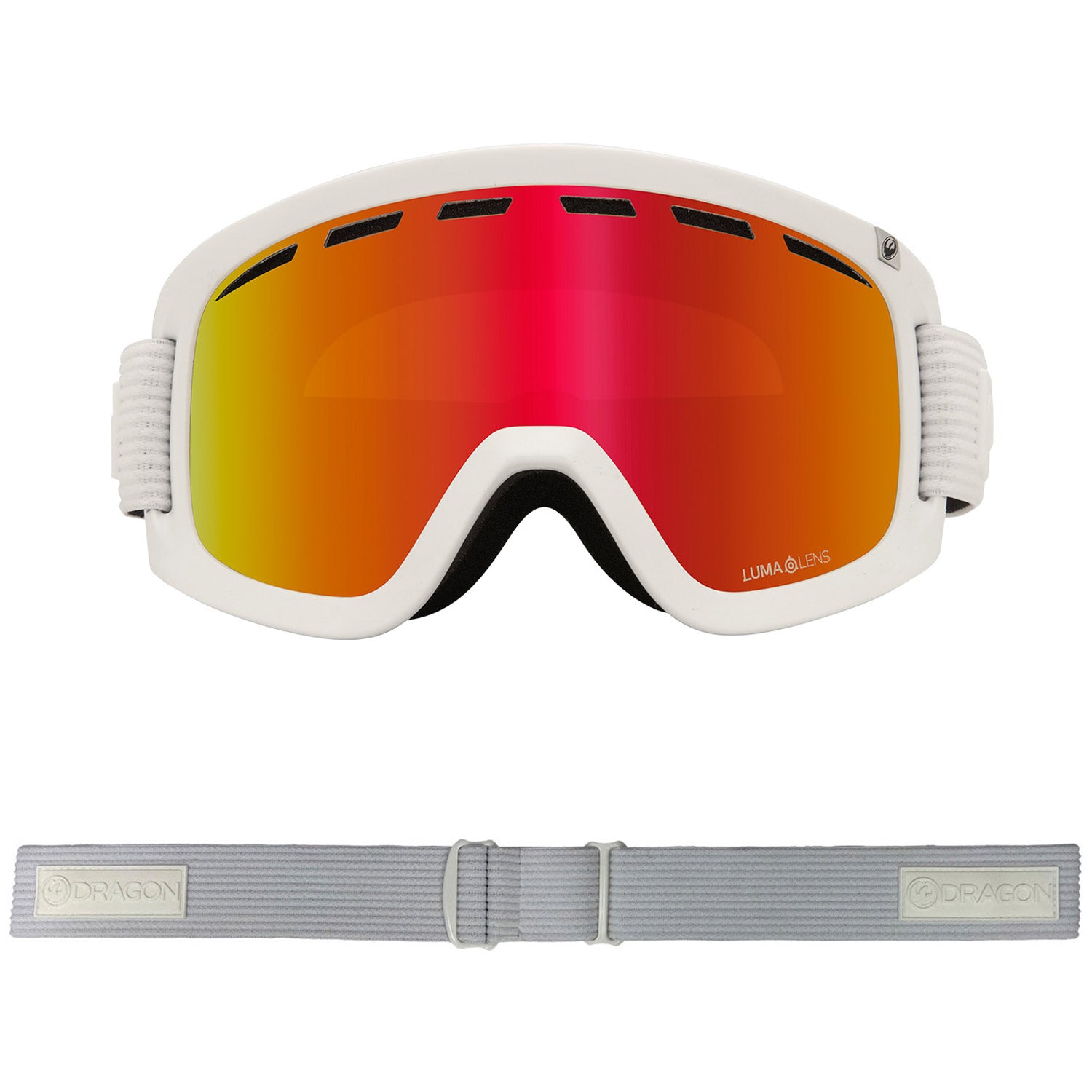 Dragon D1 OTG Snow Goggles 2023 Corduroy Lumalens Red Ion Lens With Lumalens Rose Lens