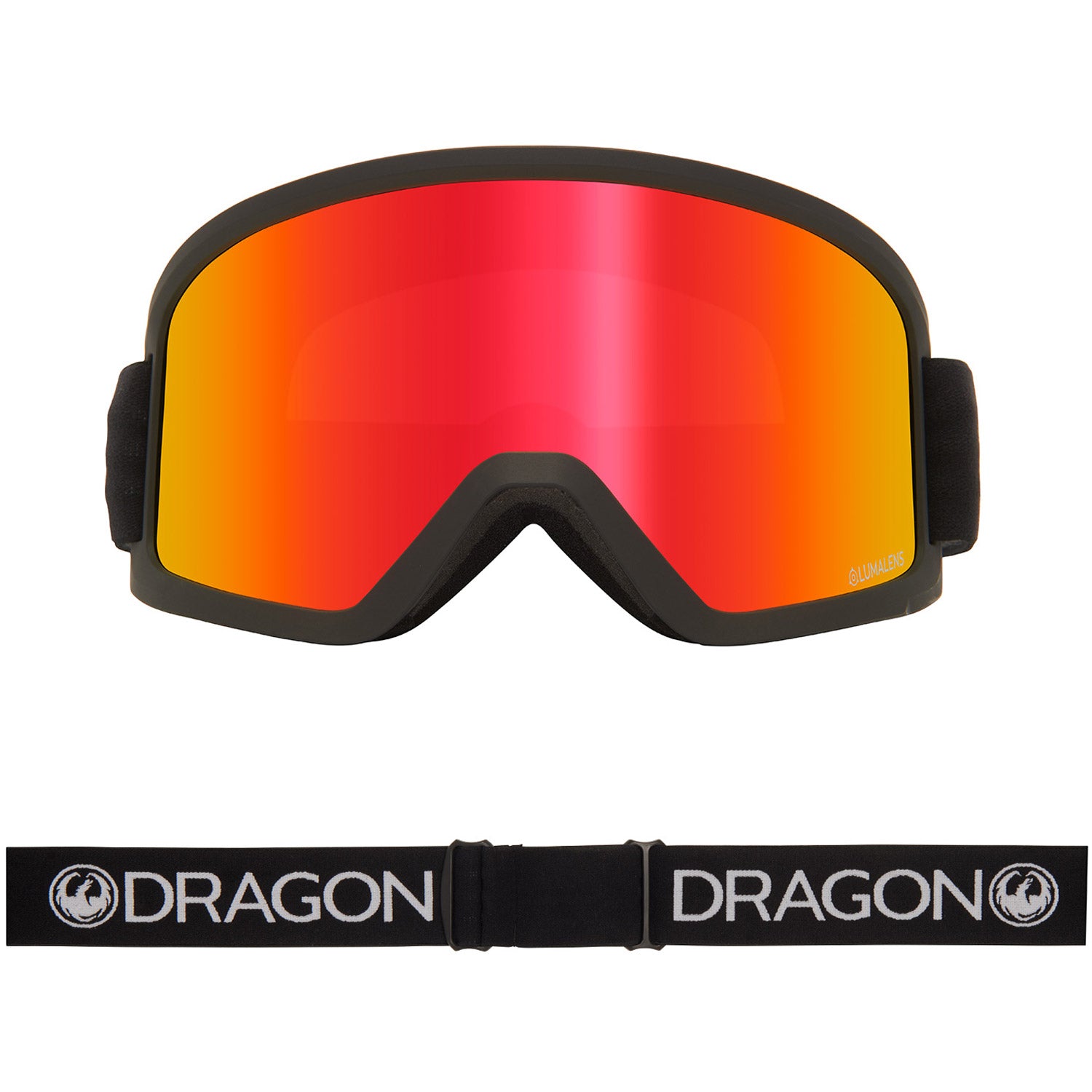Dragon DX3 OTG Snow Goggles 2023 Black Lumalens Red Ion Lens