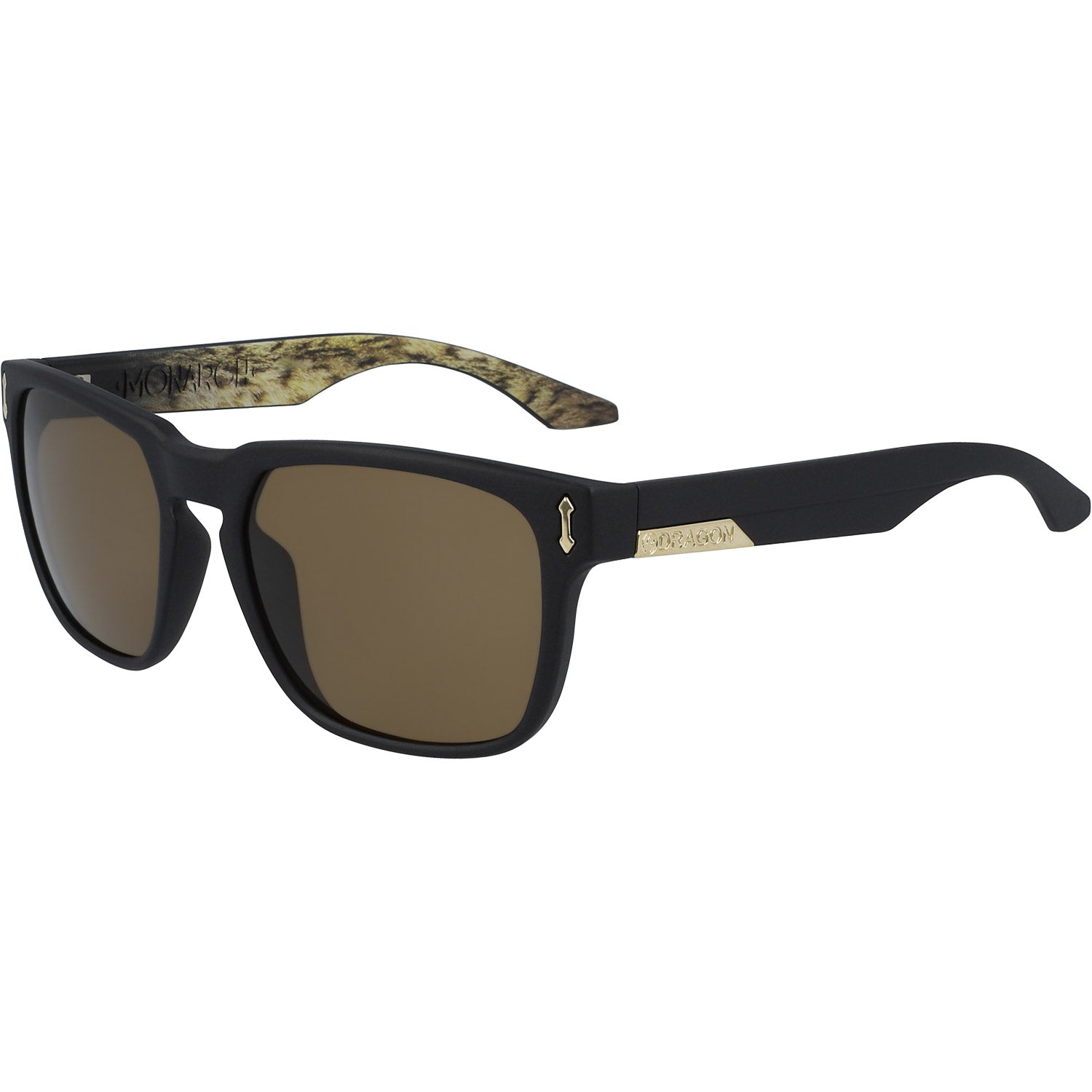 Dragon Monarch Sunglasses Matte Black Lynxx w/ Lumalens Brown