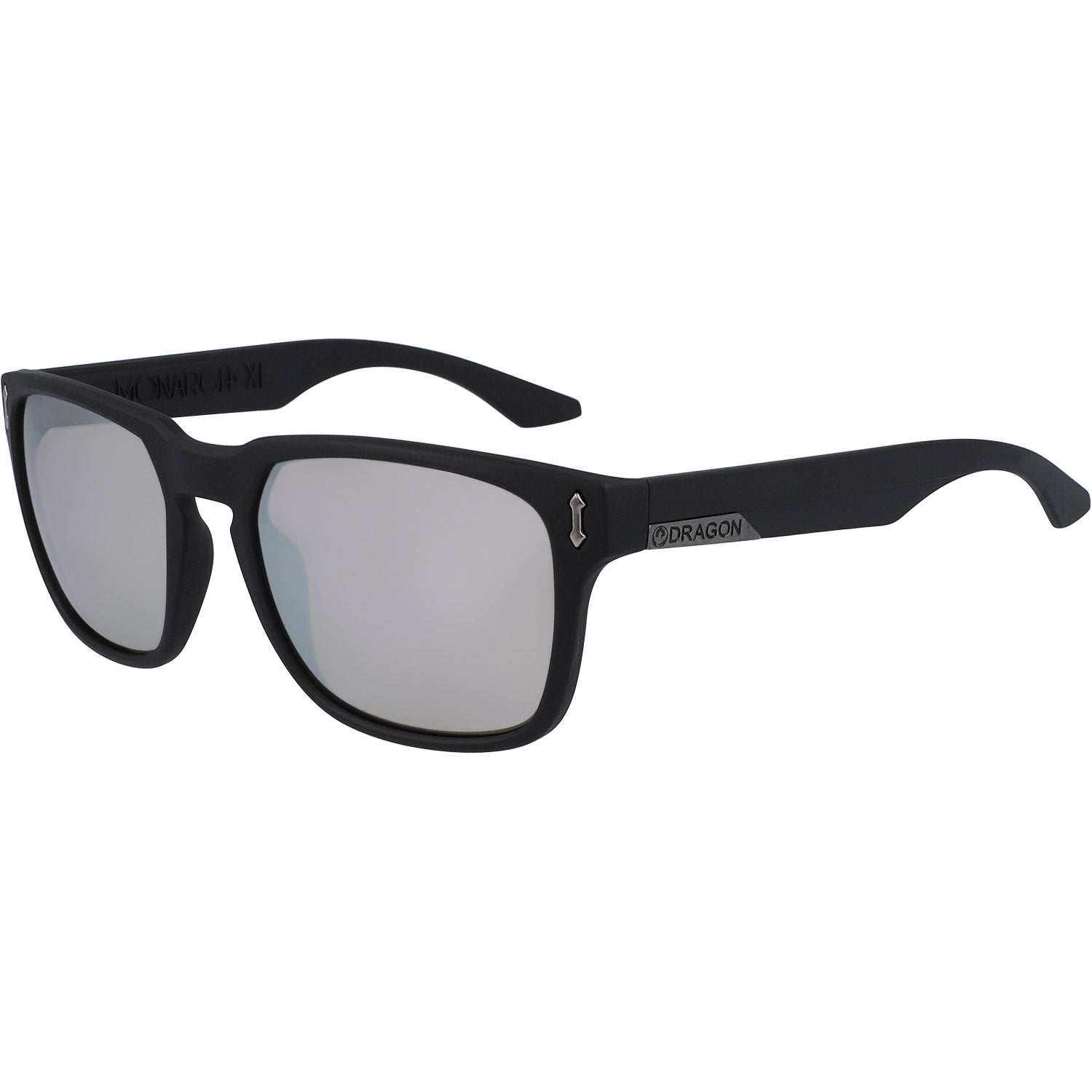 Dragon Monarch XL Sunglasses Matte Black w/ Lumalens Silver Ion