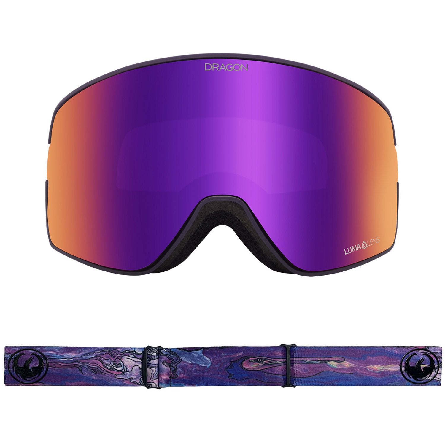 Dragon NFX2 Asian Fit Snow Goggles 2023 Chris Benchetler Signature Lumalens Purple Ion With Lumalens Amber Lens