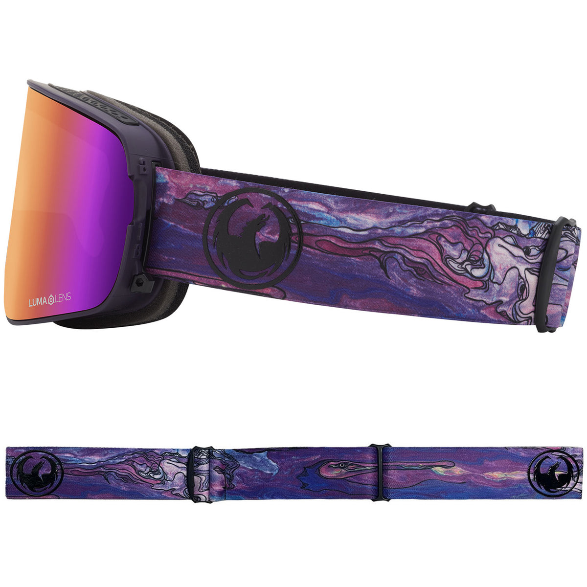 Dragon NFX2 Asian Fit Snow Goggles 2023 Chris Benchetler Signature Lumalens Purple Ion With Lumalens Amber Lens