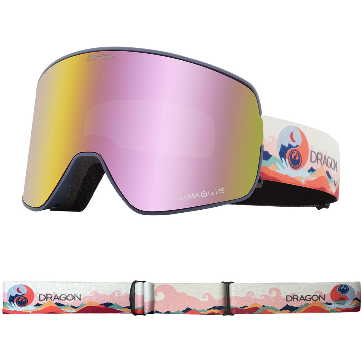 Dragon NFX2 Asian Fit Snow Goggles 2023 Kimmy Fasani Signature Lumalens Pink Ion With Lumalens Dark SmokeLens