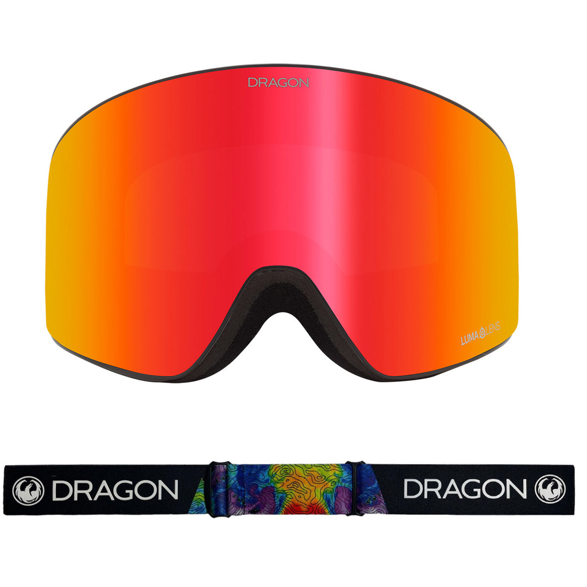 Dragon PXV Asian Fit Snow Goggles 2023 Thermal Lumalens Red Ion Lens With Lumalens Rose Lens