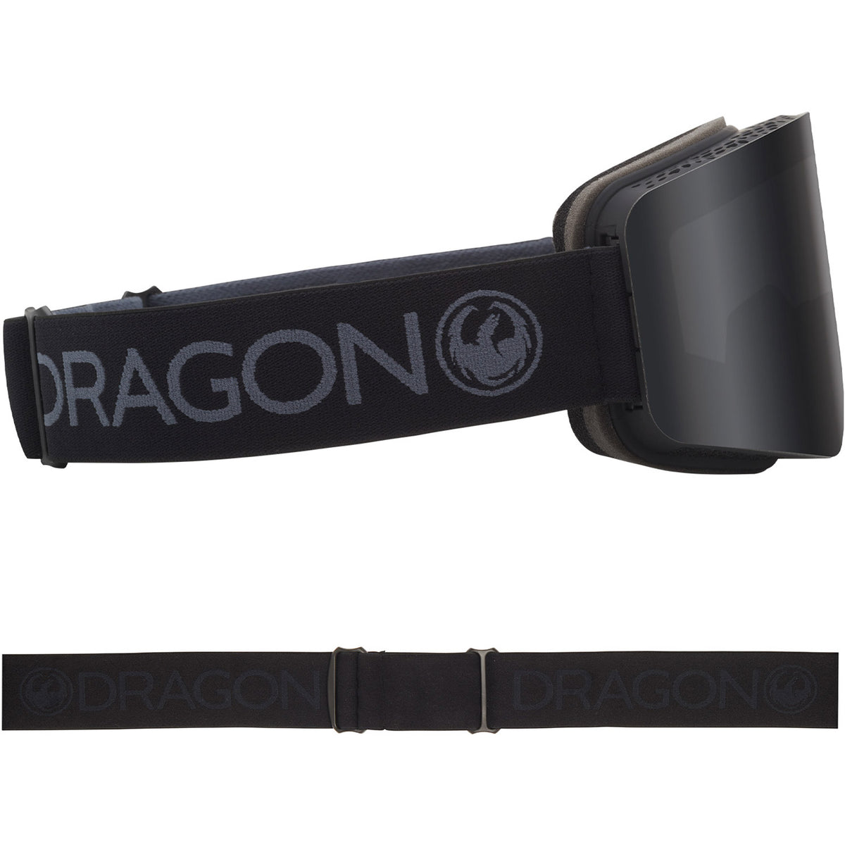 Dragon R1OTG Asian Fit Snow Goggles 2023 Black Lumalens Dark Smoke Lens With Lumalens Amber Lens