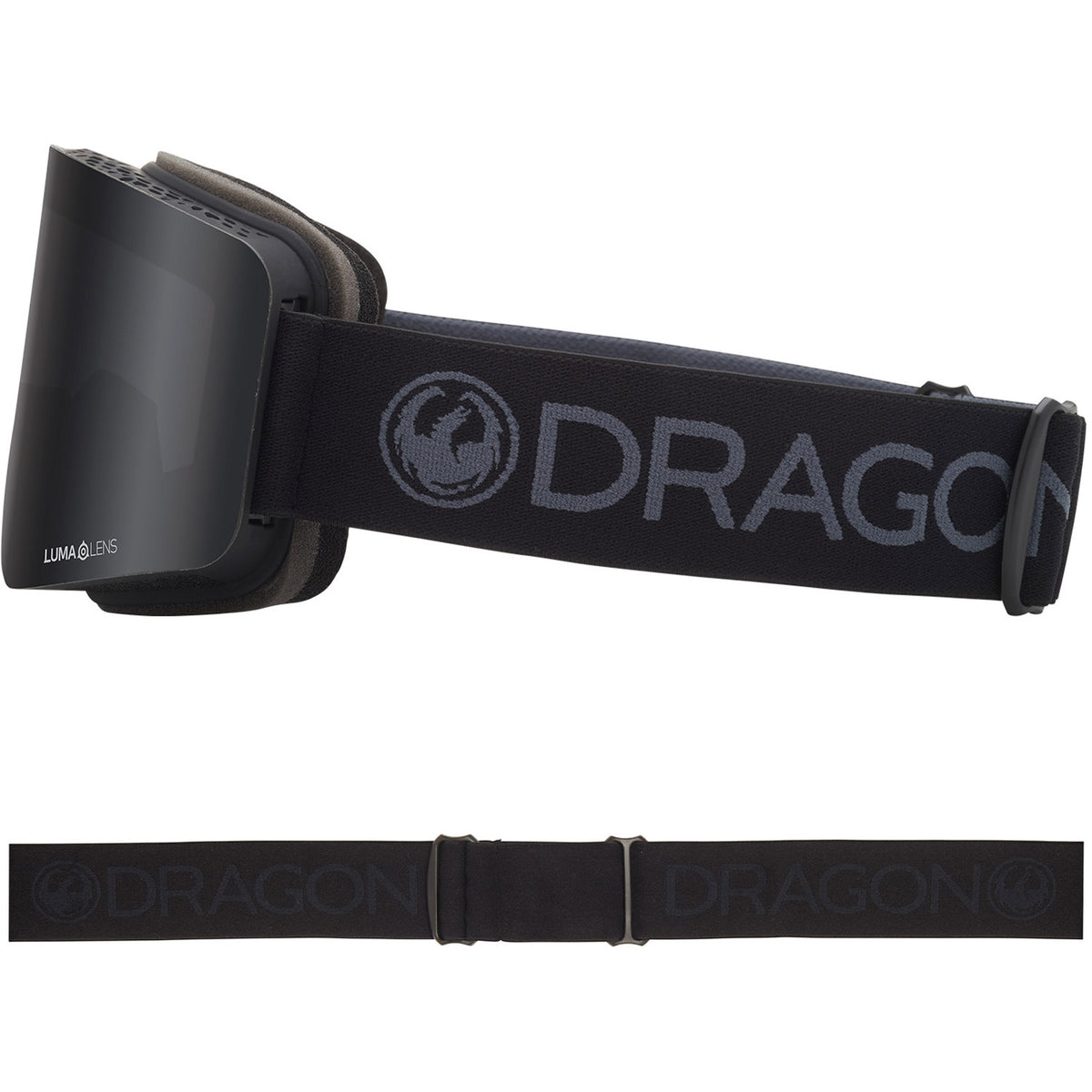 Dragon R1 OTG Snow Goggles 2023 Blackout Lumalens Dark Smoke Lens With Lumalens Amber Lens