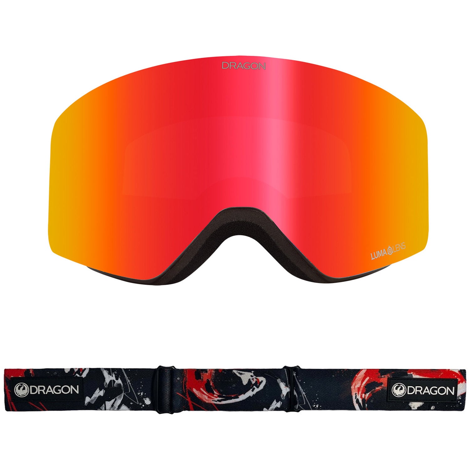 Dragon R1 OTG Snow Goggles 2023 Koi Lumalens Red Ion Lens With Lumalens Light Rose Lens