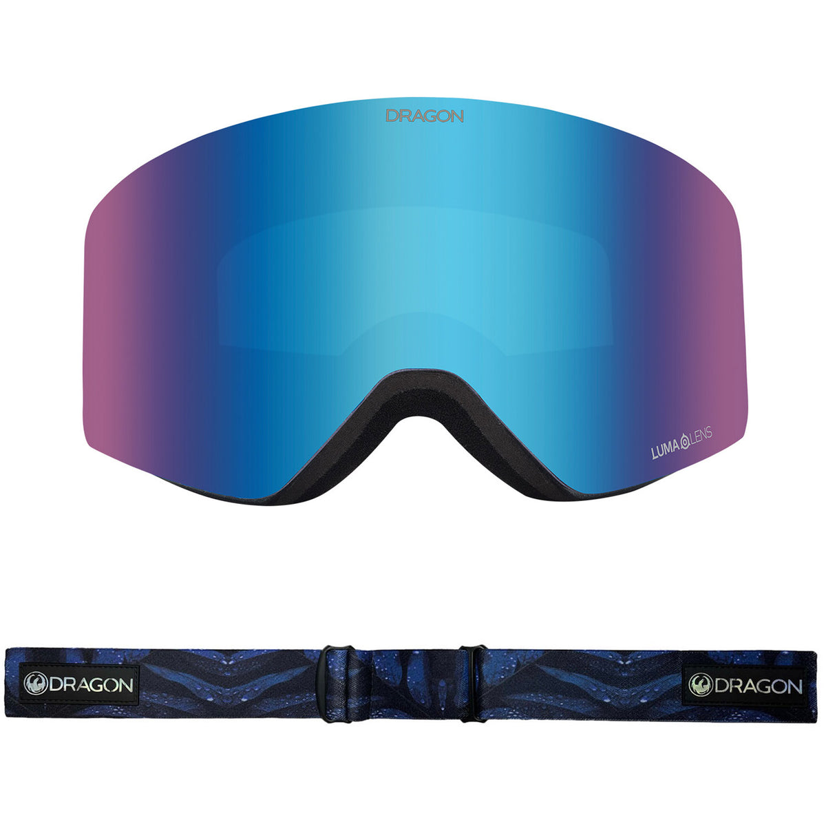 Dragon R1 OTG Snow Goggles 2023 Shimmer Lumalens Blue Ion Lens With Lumalens Light Amber Lens