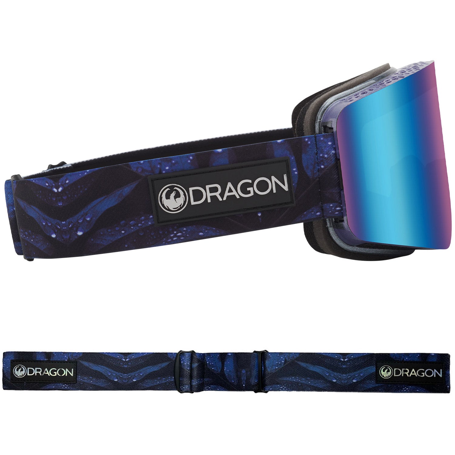 Dragon R1 OTG Snow Goggles 2023 Shimmer Lumalens Blue Ion Lens With Lumalens Light Amber Lens