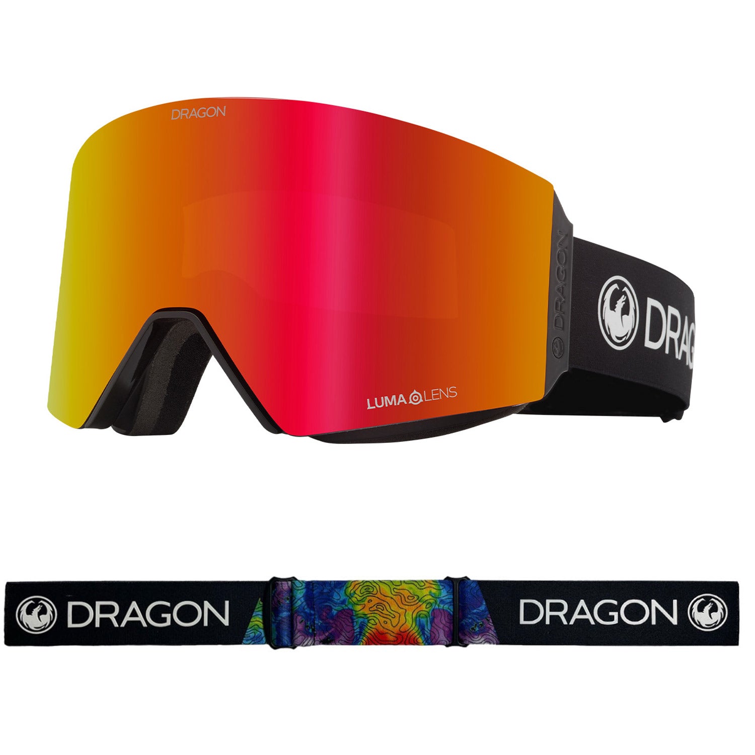 Dragon RVX OTG MAG Asian Fit Snow Goggles 2023 Theraml Lumalens Red Ion Lens With Lumalens Rose Lens
