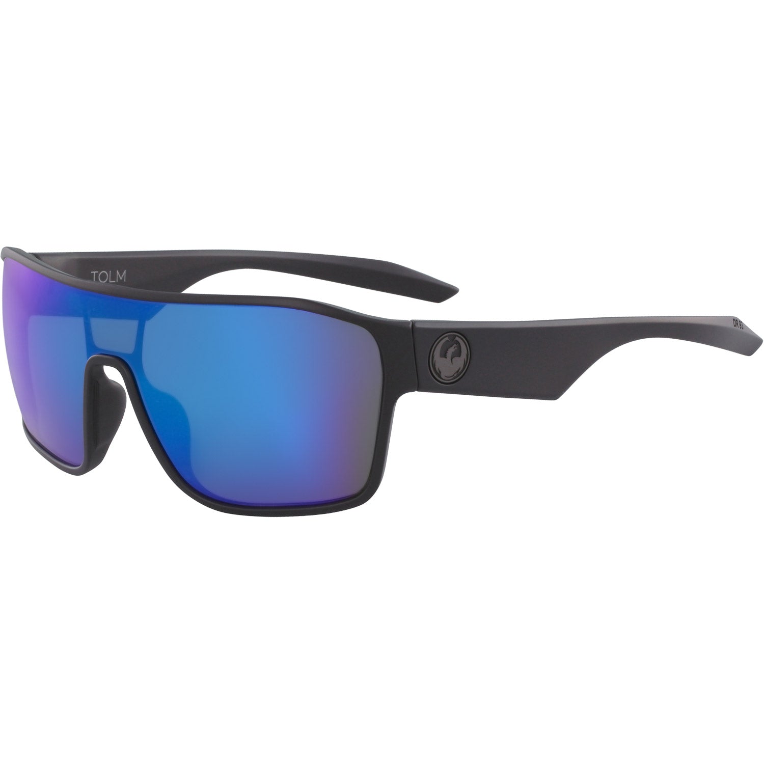Dragon Tolm Sunglasses Matte Black w/ Lumalens Blue Ion