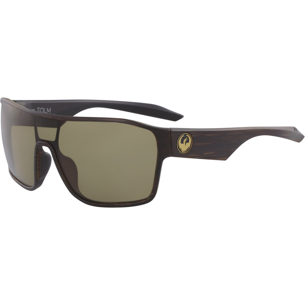 Dragon Tolm Sunglasses Matte Woodgrain w/ Lumalens Brown