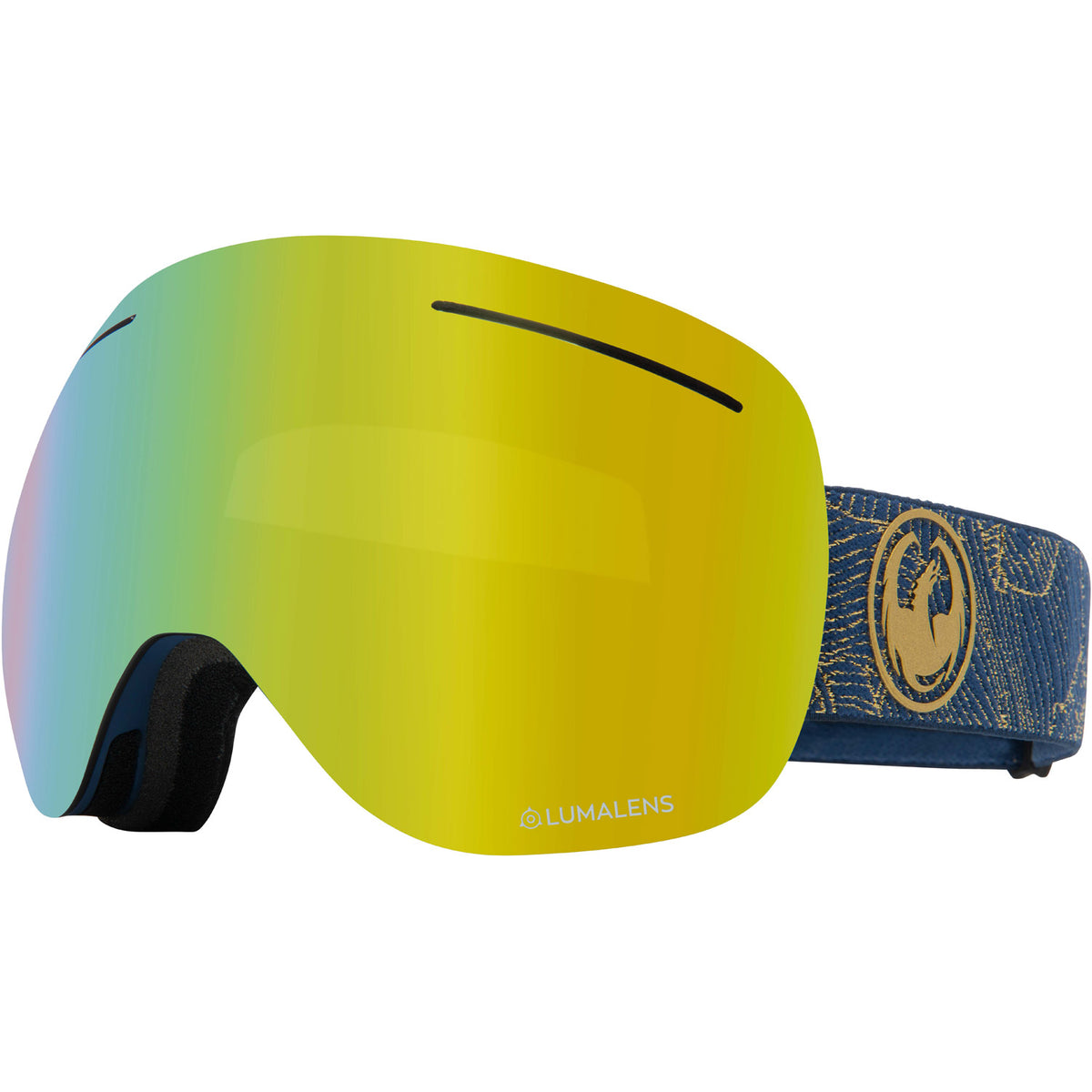Dragon X1 Goggle 2020 Golden Palms - Lumalens Gold Ion w/ Lumalens Amber Lens